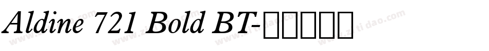 Aldine 721 Bold BT字体转换